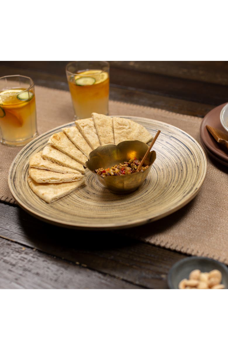 Lexa 4 Piece Serving Tray & Plate Set, Alternate, color, Black