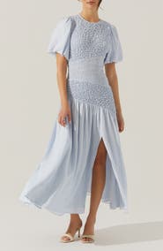 ASTR the Label Theoni Smocked Maxi Dress