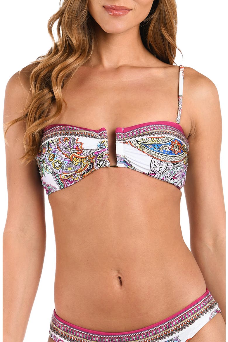 Krysta Bright Paisley Bikini Top, Main, color, WHITE MULTI