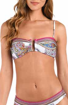 L'AGENCE Krysta Bright Paisley Bikini Top