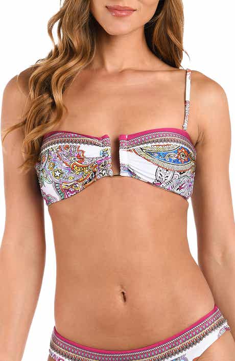 L'AGENCE Krysta Bright Paisley Bikini Top