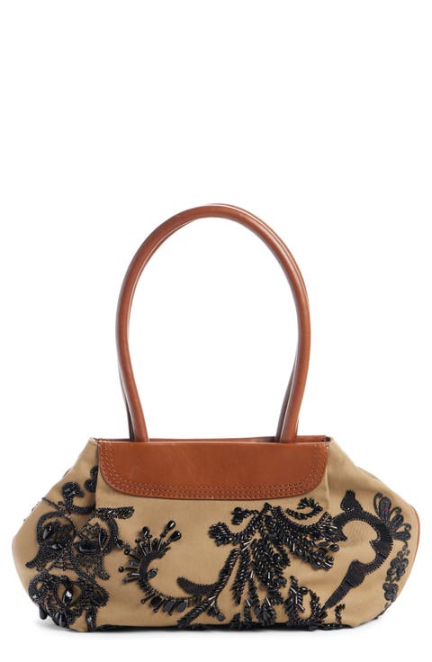 Mini Embroidered Satchel Bag