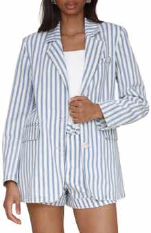 Avec Les Filles Stripe Oversize Blazer
