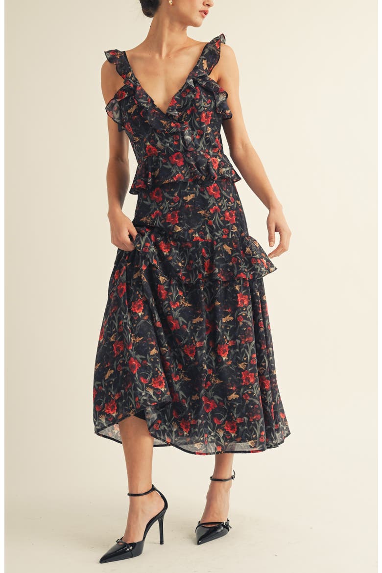 Forever Print Sleeveless Maxi Dress, Alternate, color, RED FLORAL