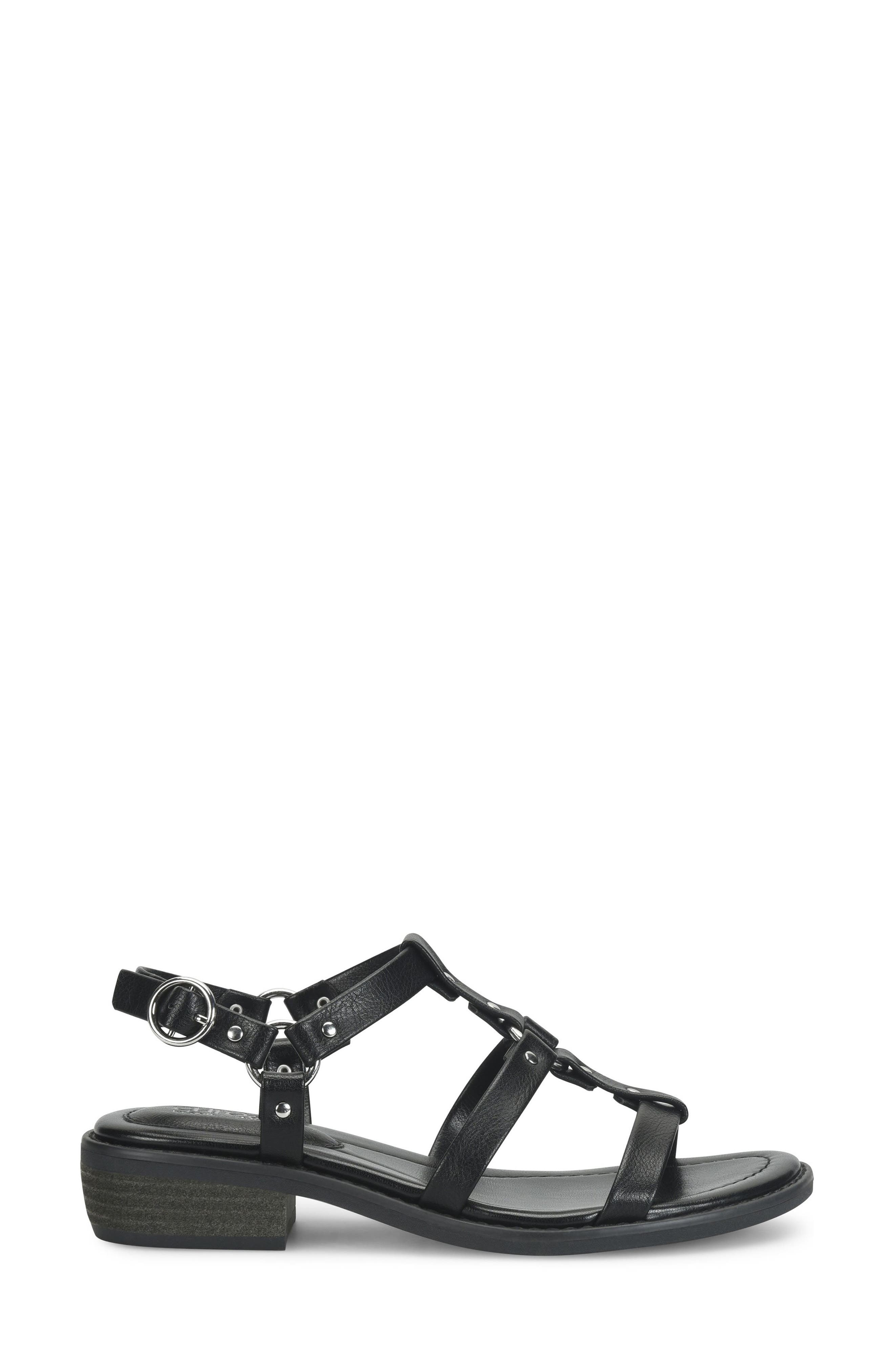 EUROSOFT Nat Sandal, Alternate, color, Black