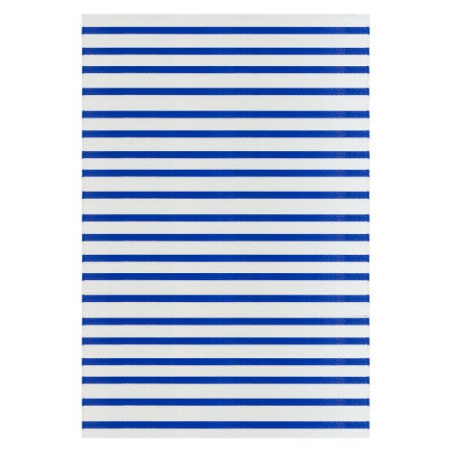 Northlight 4x6ft Striped Rectangular Outdoor Area Rug In Blue