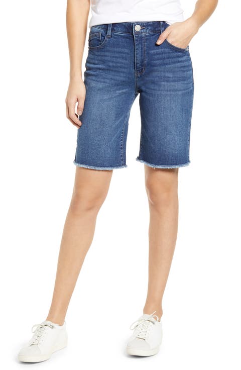 'Ab'Solution Retro High Waist Denim Bermuda Shorts (Nordstrom Exclusive)