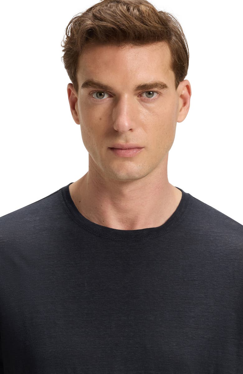 BOSS x Beckham Taut Linen T-Shirt, Alternate, color, Dark Blue