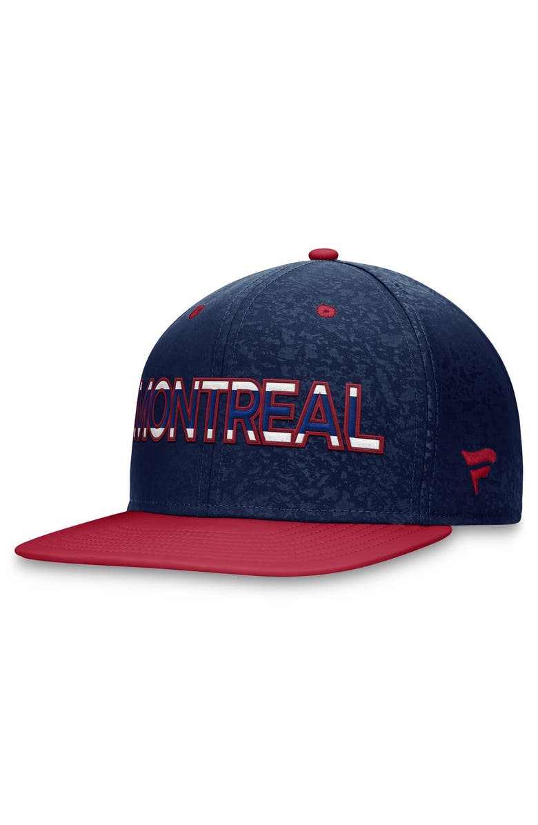 FANATICS Men's Fanatics Branded  Navy/Red Montreal Canadiens Authentic Pro Rink Two-Tone Snapback Hat, Alternate, color, 