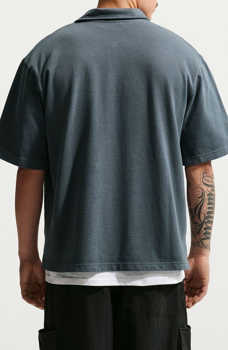 Nike Cotton Jersey Polo, Alternate, color, Obsidian