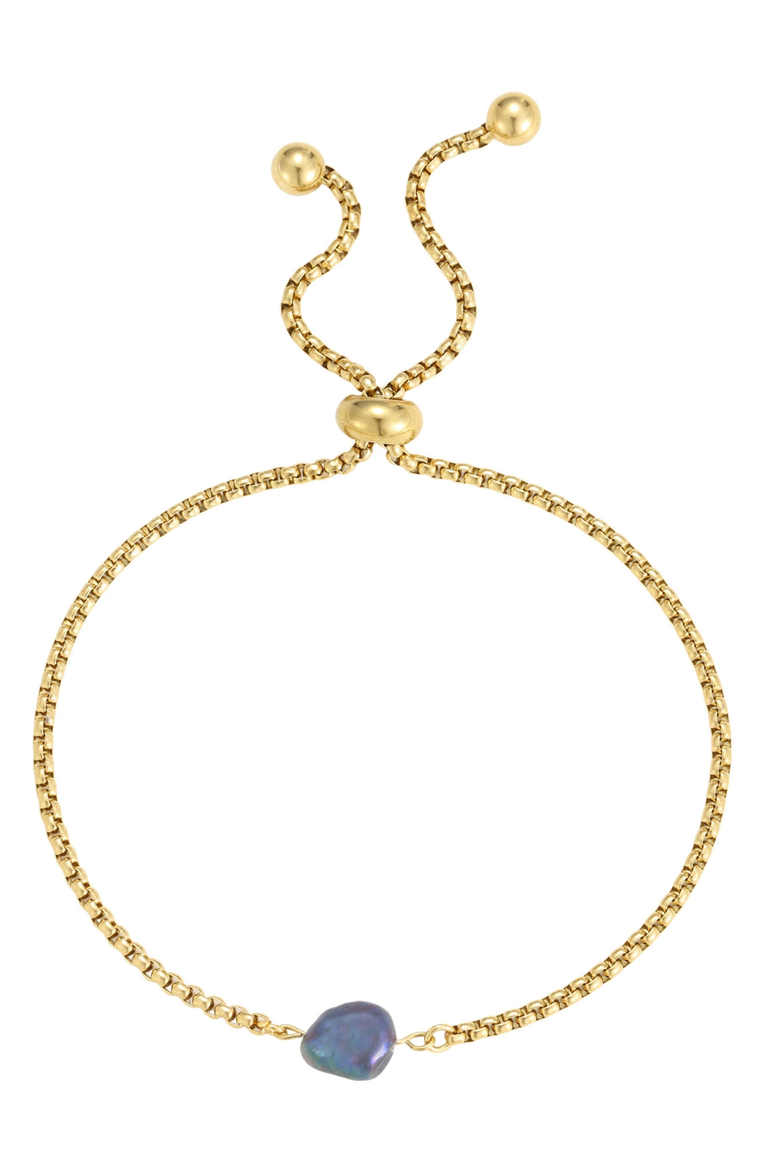 Pearl Adjustable Slider Bracelet