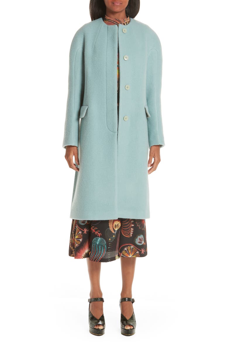 Wool & Mohair Coat, Main, color, LIGHT BLUE