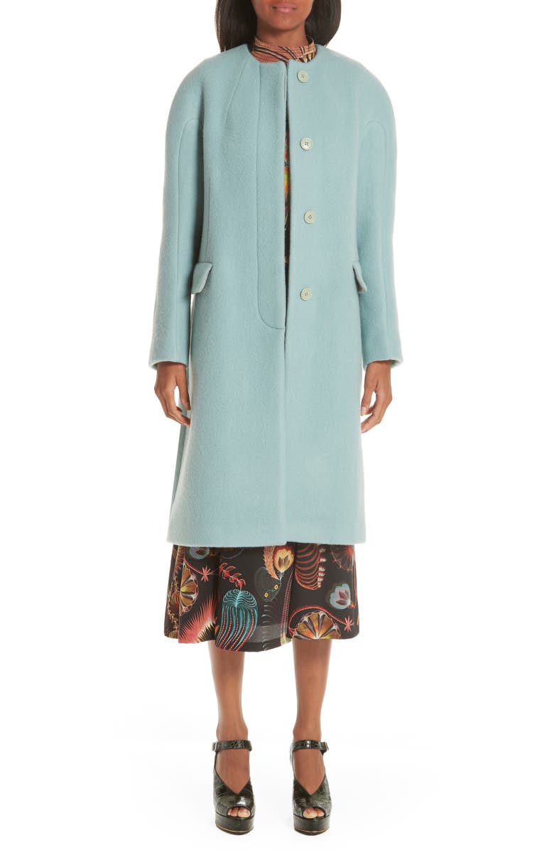Dries Van Noten Wool & Mohair Coat, Main, color, 