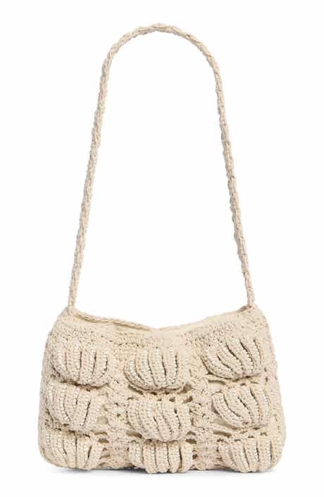 Jessica McClintock Juniper Beaded Knit Shoulder Bag