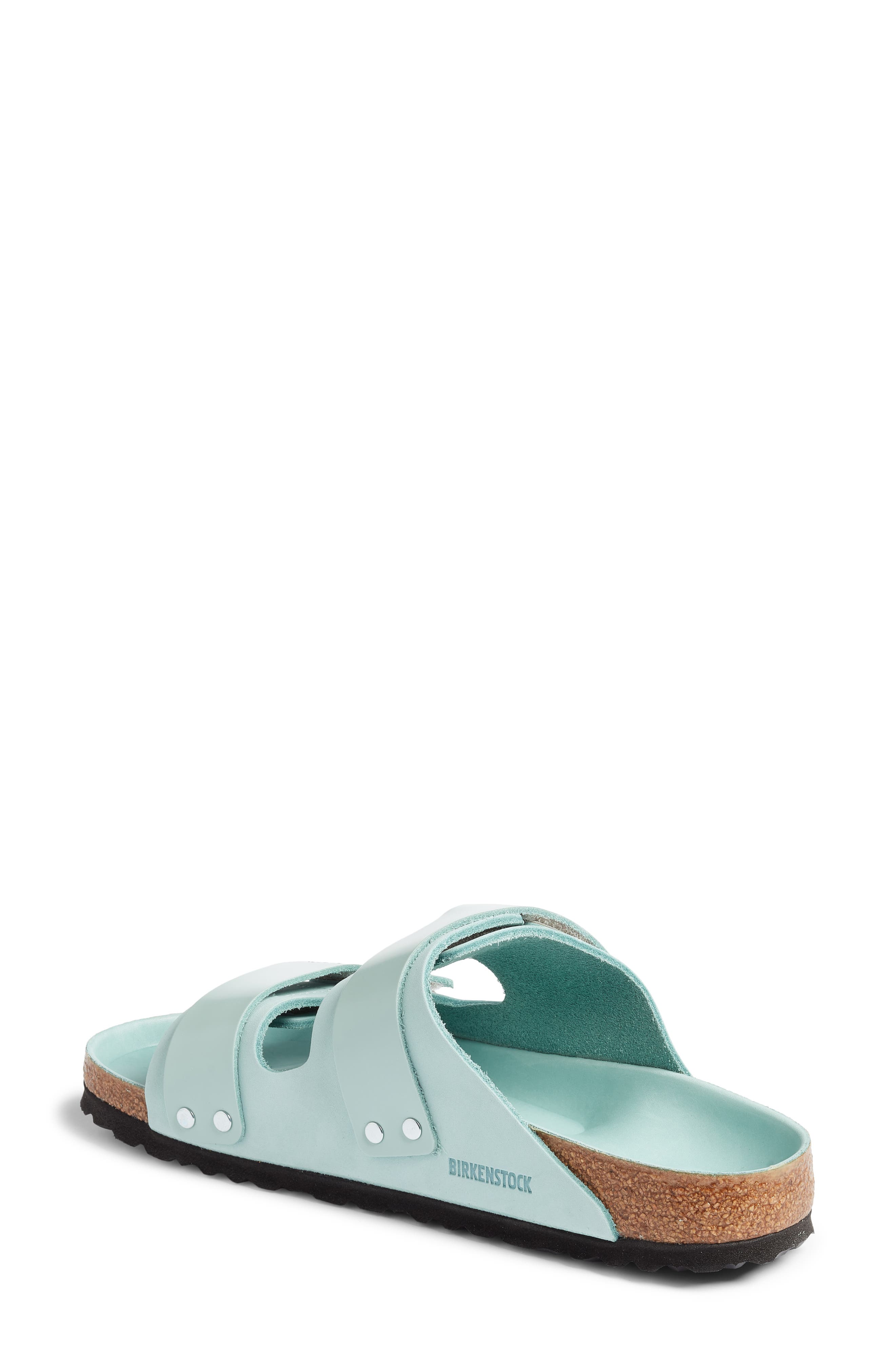 Birkenstock Uji Shine Slide Sandal, Alternate, color, Green