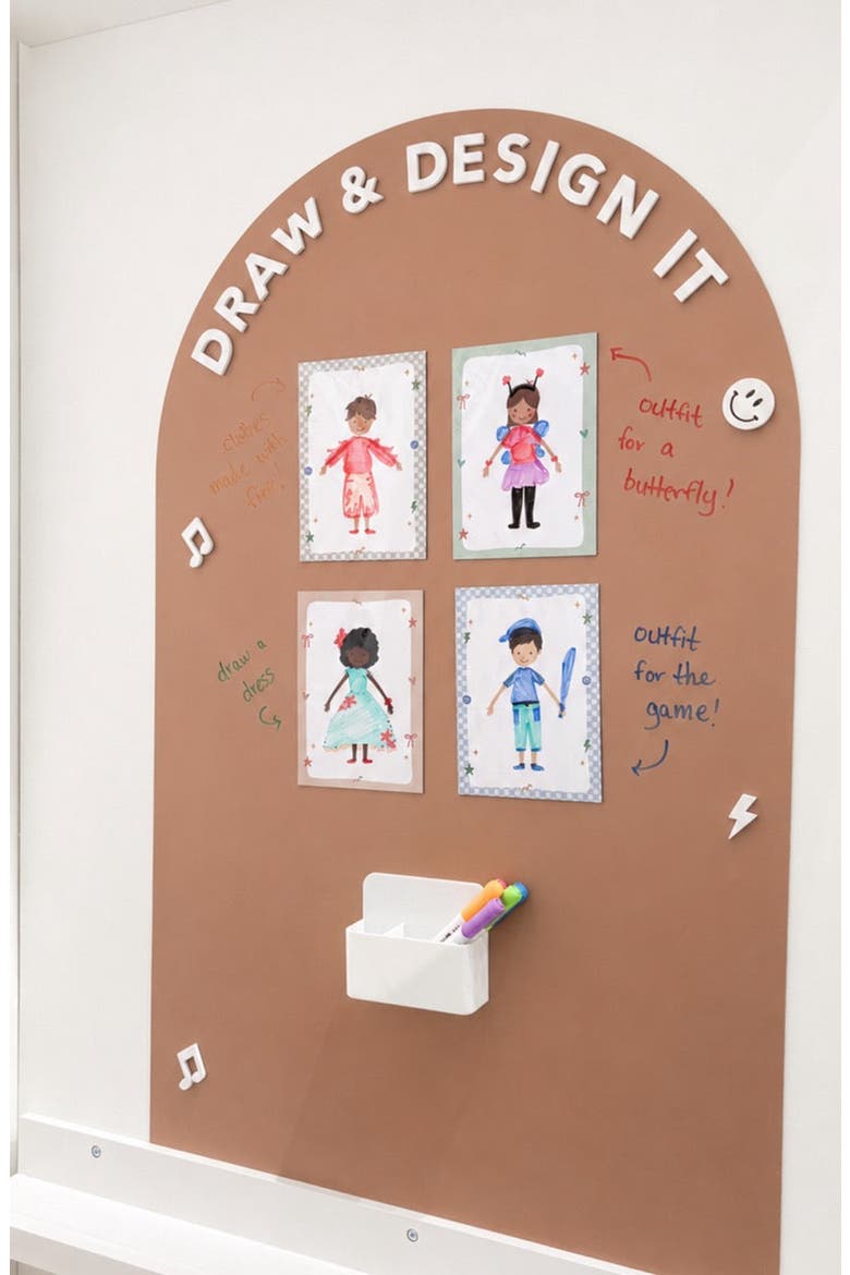 Reusable Magnetic Coloring Sheets, 8 Piece Set, Alternate, color, Design-a-Doll
