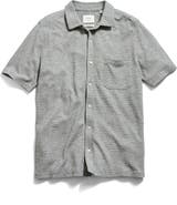 Billy Reid Textured Treme Knit Short Sleeve Button-Up Shirt