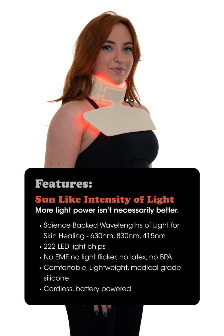 Red Light Therapy Neck Mask, Alternate, color, LIGHT GREY