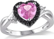 Julianna B. Created Sapphire, Spinel & Diamond Heart Ring