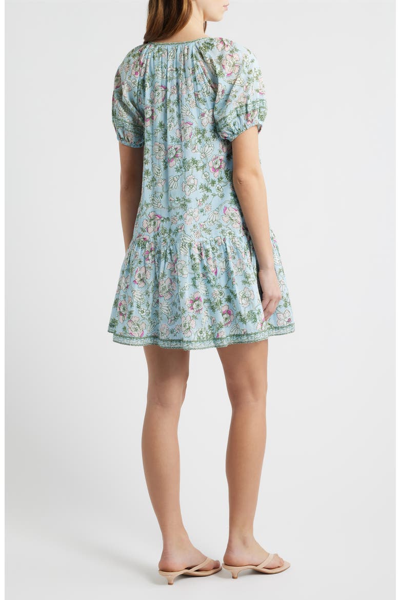Elodie Floral Drop Waist Minidress, Alternate, color, LUNA FLORA PRINT
