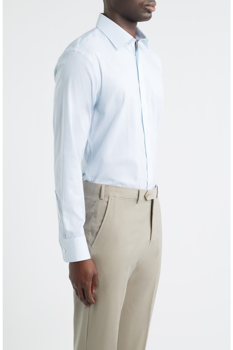 Trim Fit Premium Performance Dress Shirt, Alternate, color, BLUE SEDALIA GEO