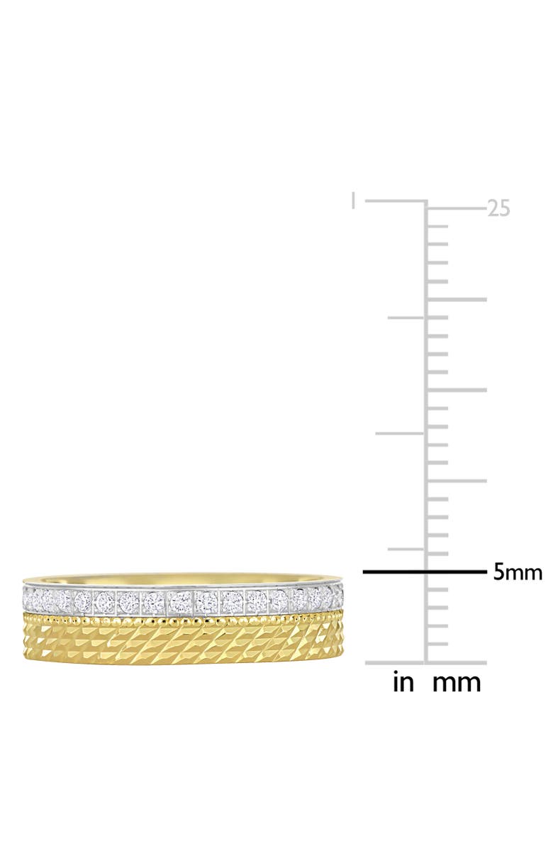 Julianna B. Cubic Zirconia Eternity Textured Band 14k, Alternate, color, 