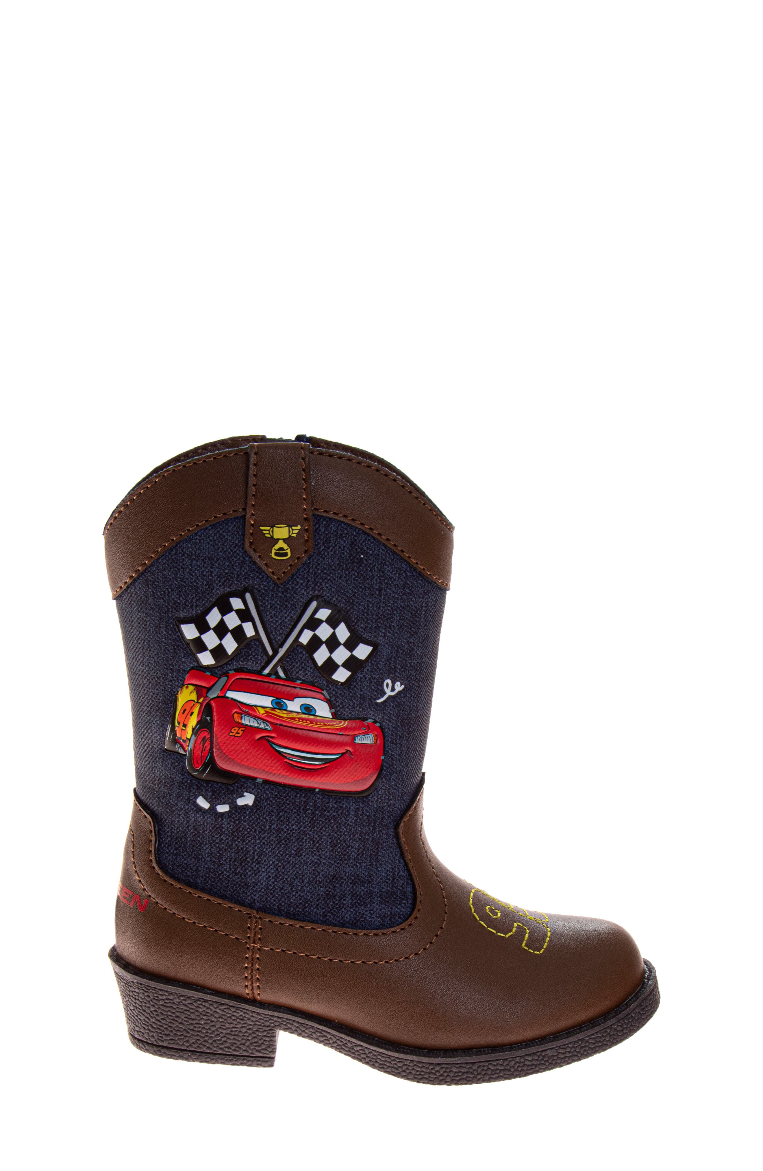 JOSMO Kids' Disney Cars Cowboy Boot, Alternate, color, Brown