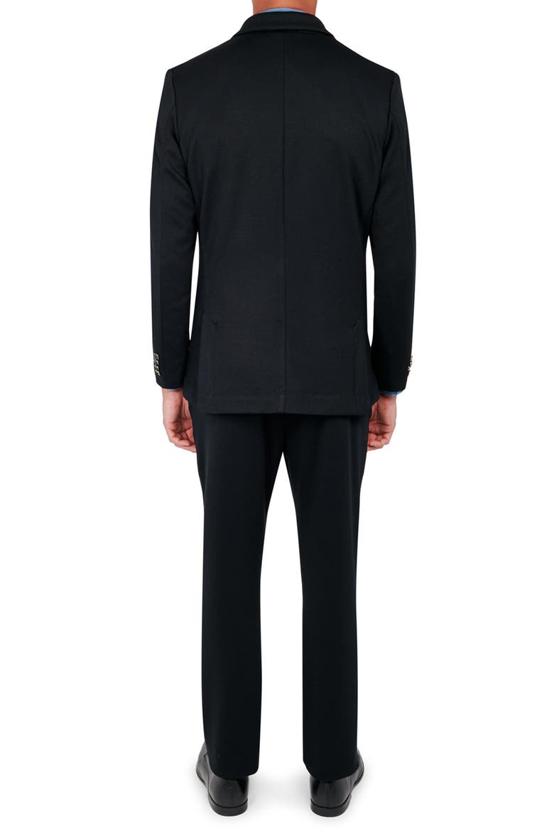 Slim Fit Performance Knit Sport Coat, Alternate, color, JET BLACK
