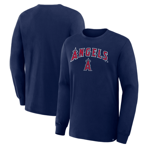 Men's Fanatics Navy Los Angeles Angels Lock-Up Legacy Long Sleeve T-Shirt