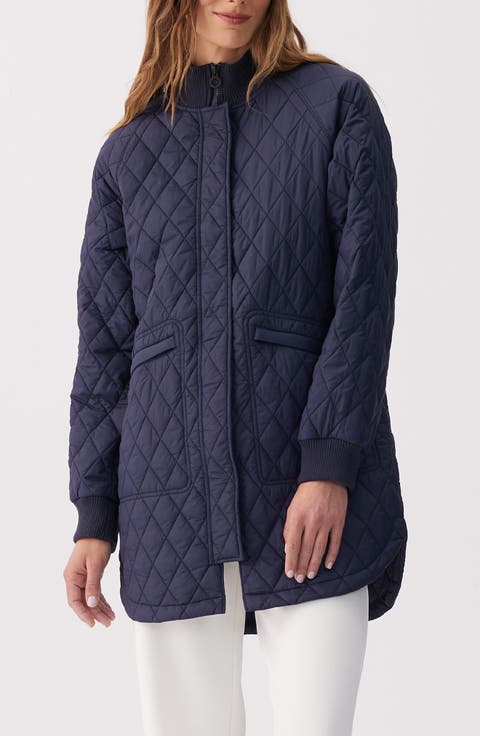 Sophie Quilted Longline Bomber Jacket