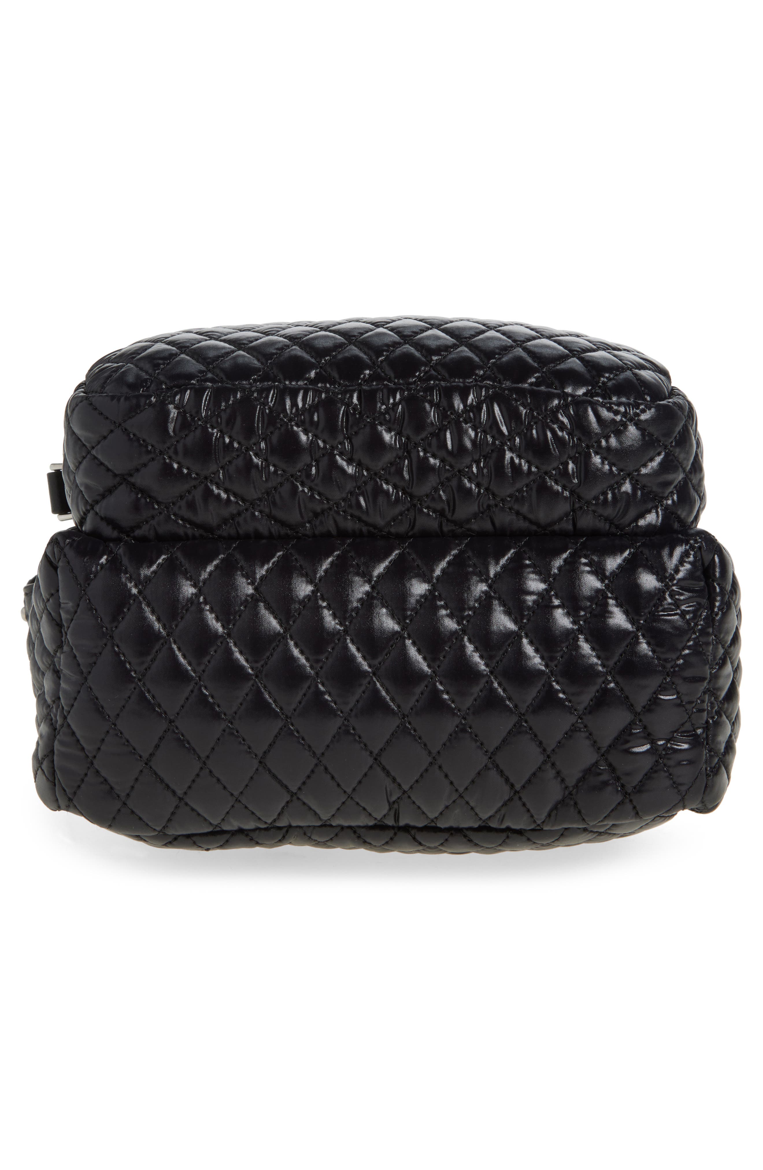Moncler Small Kilia Quilted Nylon Crossbody Bag, Alternate, color, Black