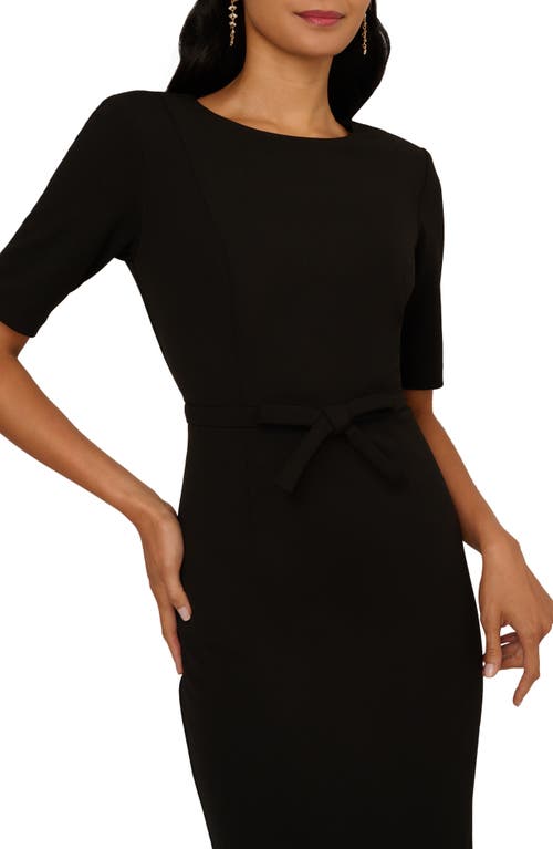 Adrianna Papell Women's Mini Bow-front Sheath Dress In Black