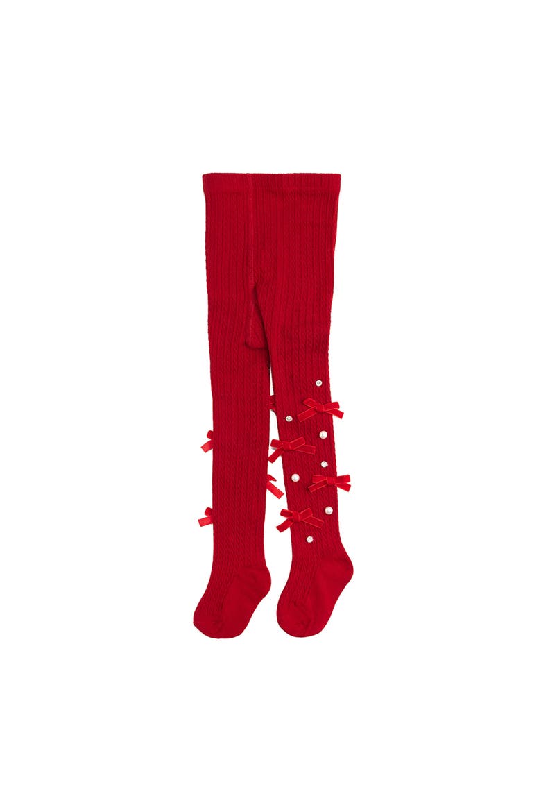 Ruby Red Bedazzled Tights, Main, color, Ruby Red