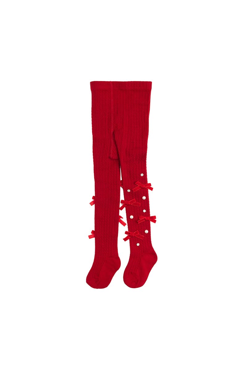 Sweet Wink Ruby Red Bedazzled Tights, Main, color, Ruby Red