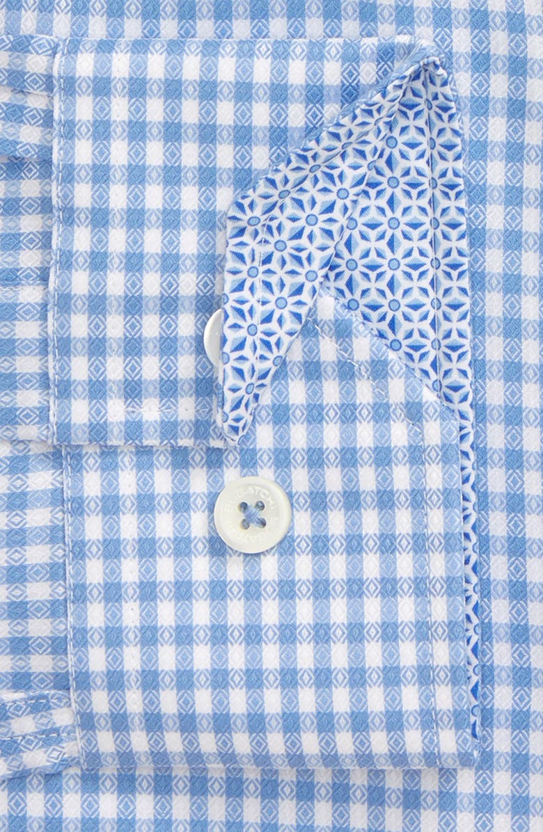 Bugatchi Trim Fit Check Dress Shirt, Alternate, color,
