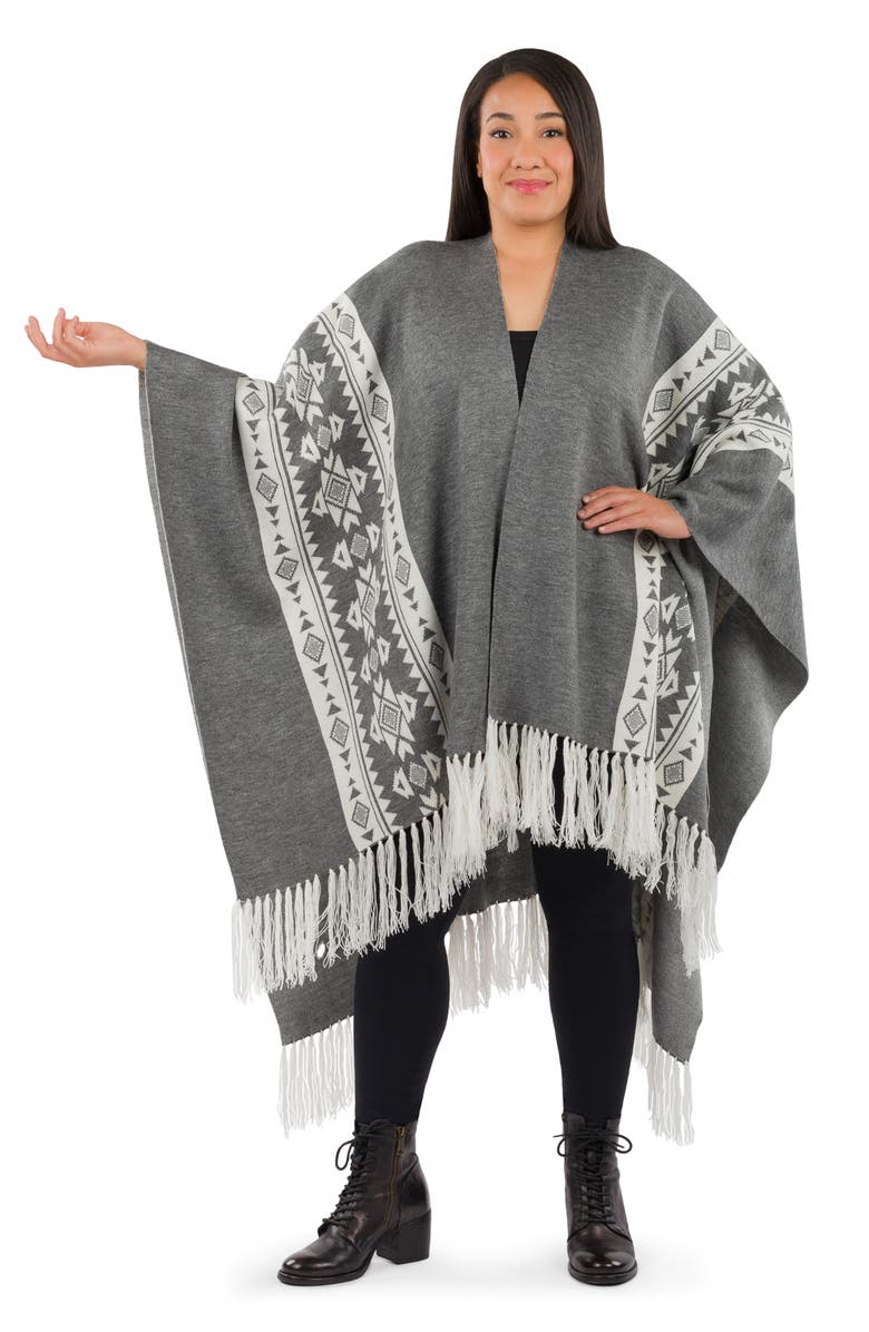 Patricia Nash Prarie Fringe Ruana, Alternate, color, Fgcr