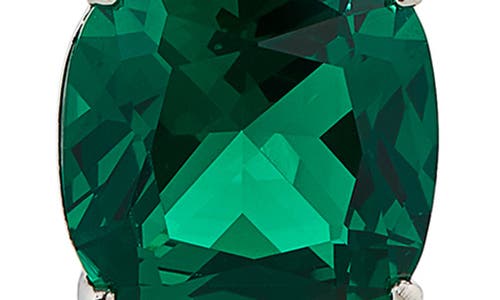 NADRI NADRI SOLEIL GREEN CUBIC ZIRCONIA CUSHION PENDANT NECKLACE