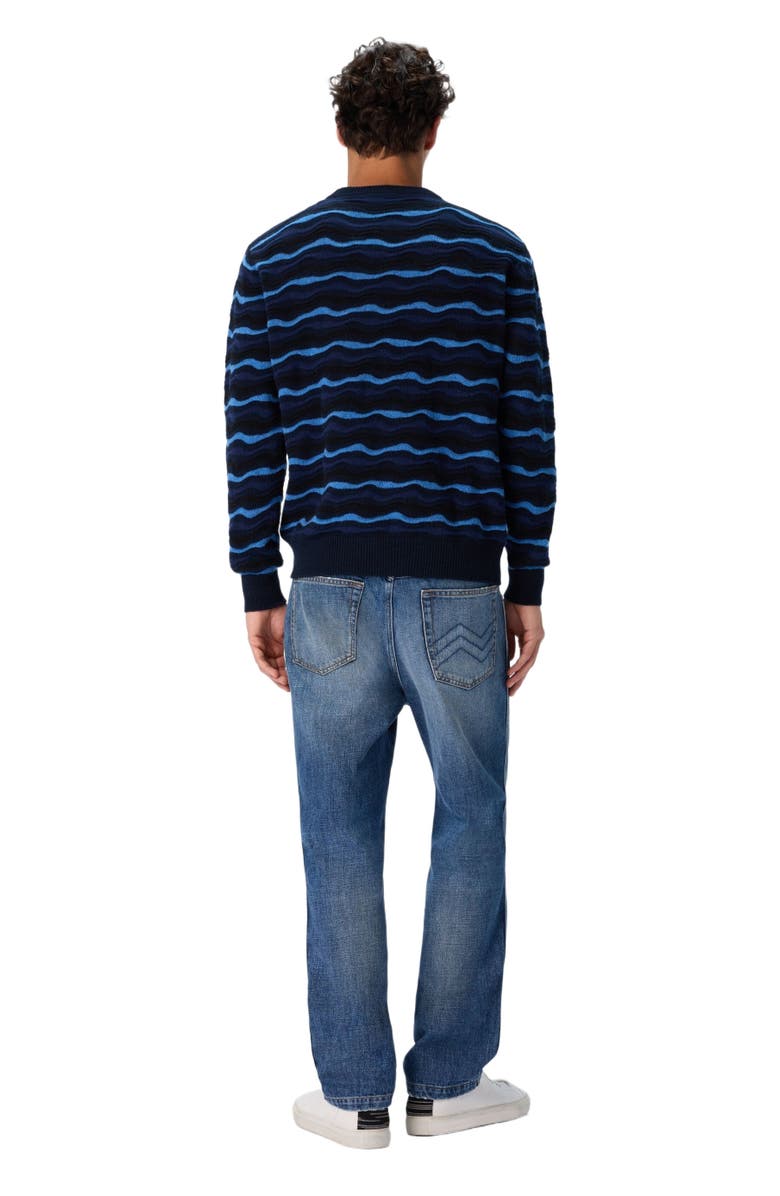 Missoni Crew Neck Sweater With Wave Pattern, Alternate, color, Blue