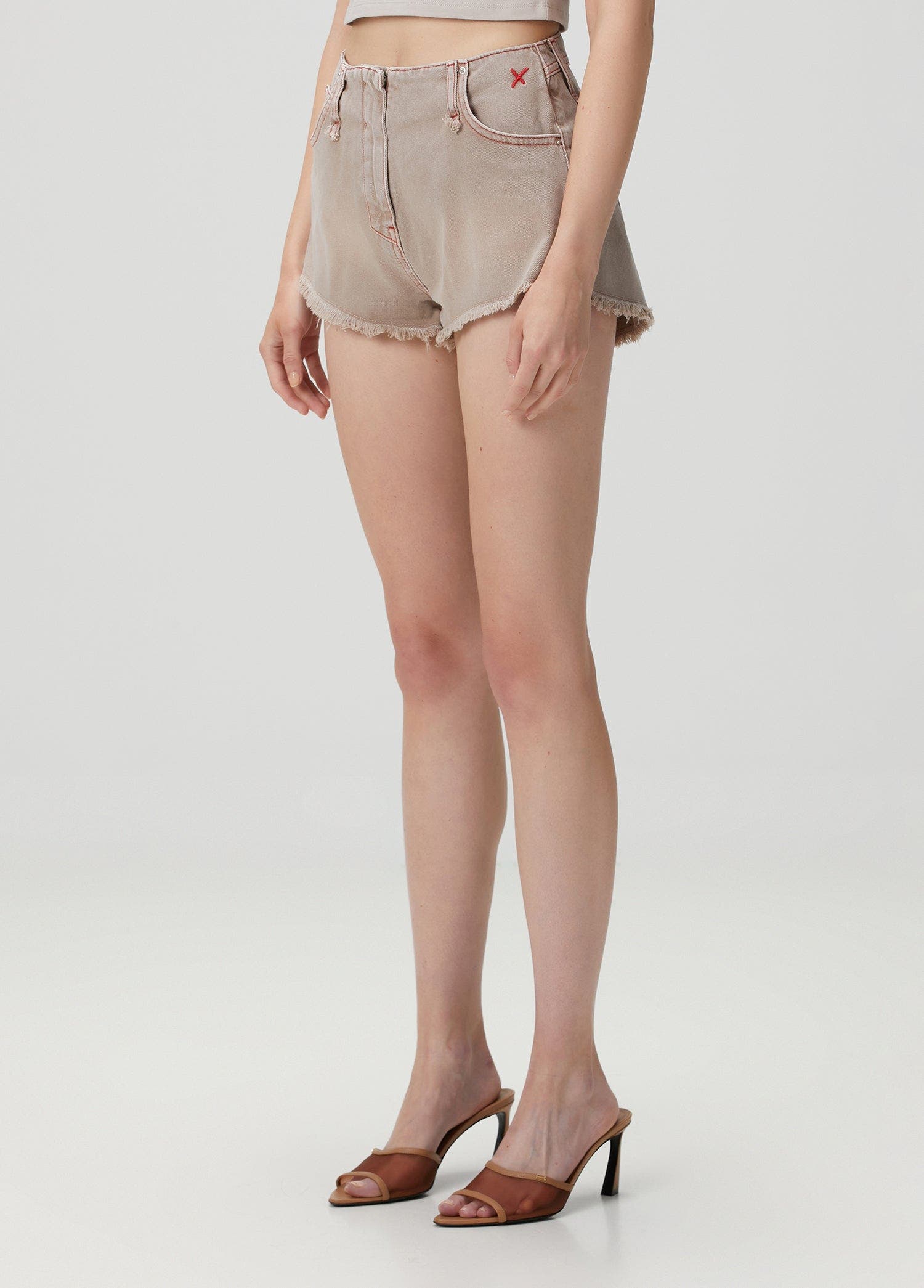Pure Cotton Faded Super Mini Short - image 2