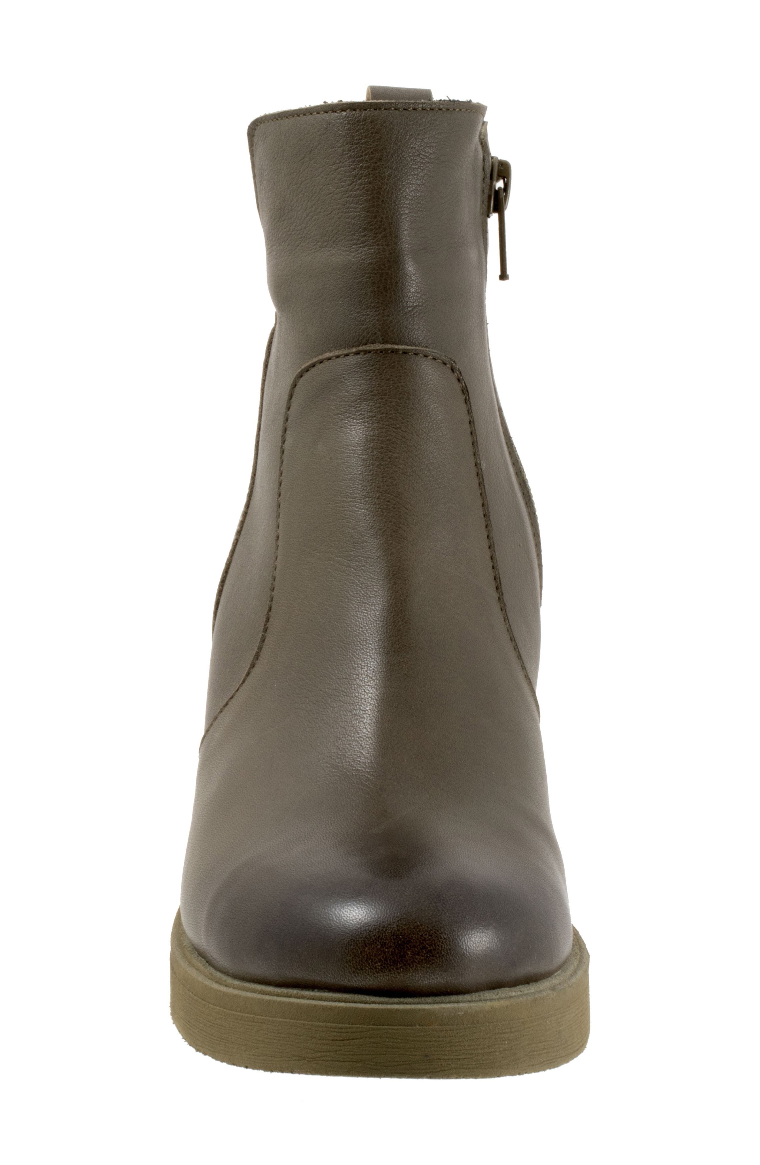 Laura Platform Wedge Bootie, Alternate, color, GREEN KHAKI