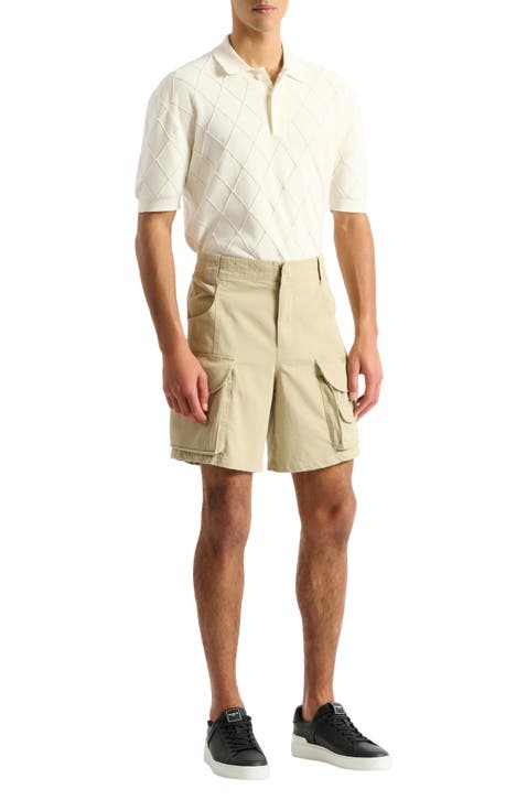 Cotton cargo Bermuda shorts