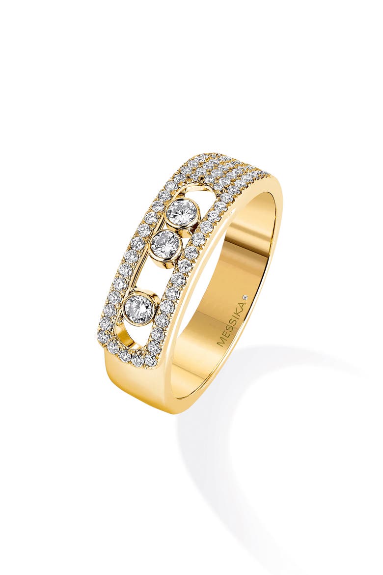 Move Noa Pavé Diamond Band Ring, Main, color, YELLOW GOLD