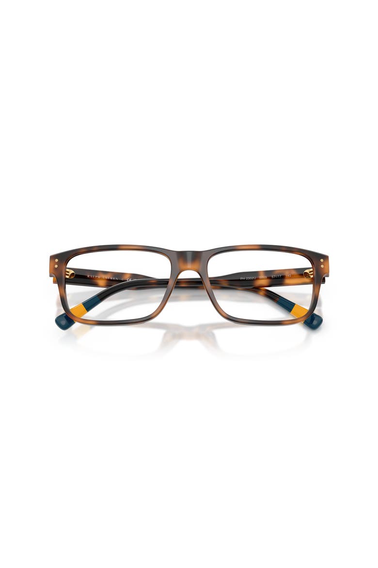 55mm Rectangle optical glasses, Alternate, color, Tortoise
