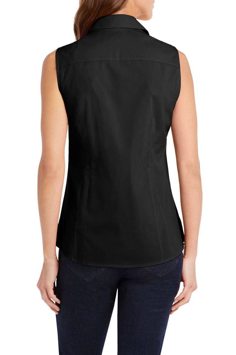Taylor Non-Iron Sleeveless Shirt, Alternate, color, BLACK