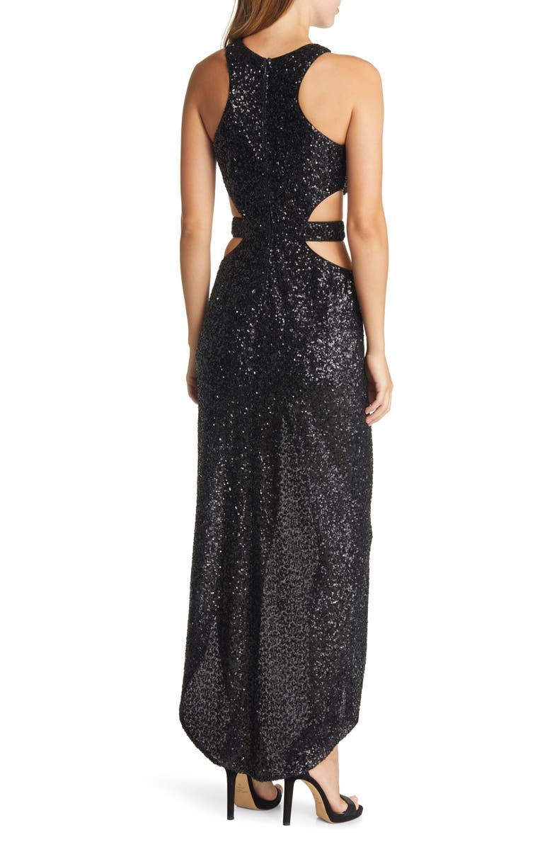 SHO by Tadashi Shoji Cutout Sequin Dress, Alternate, color, 