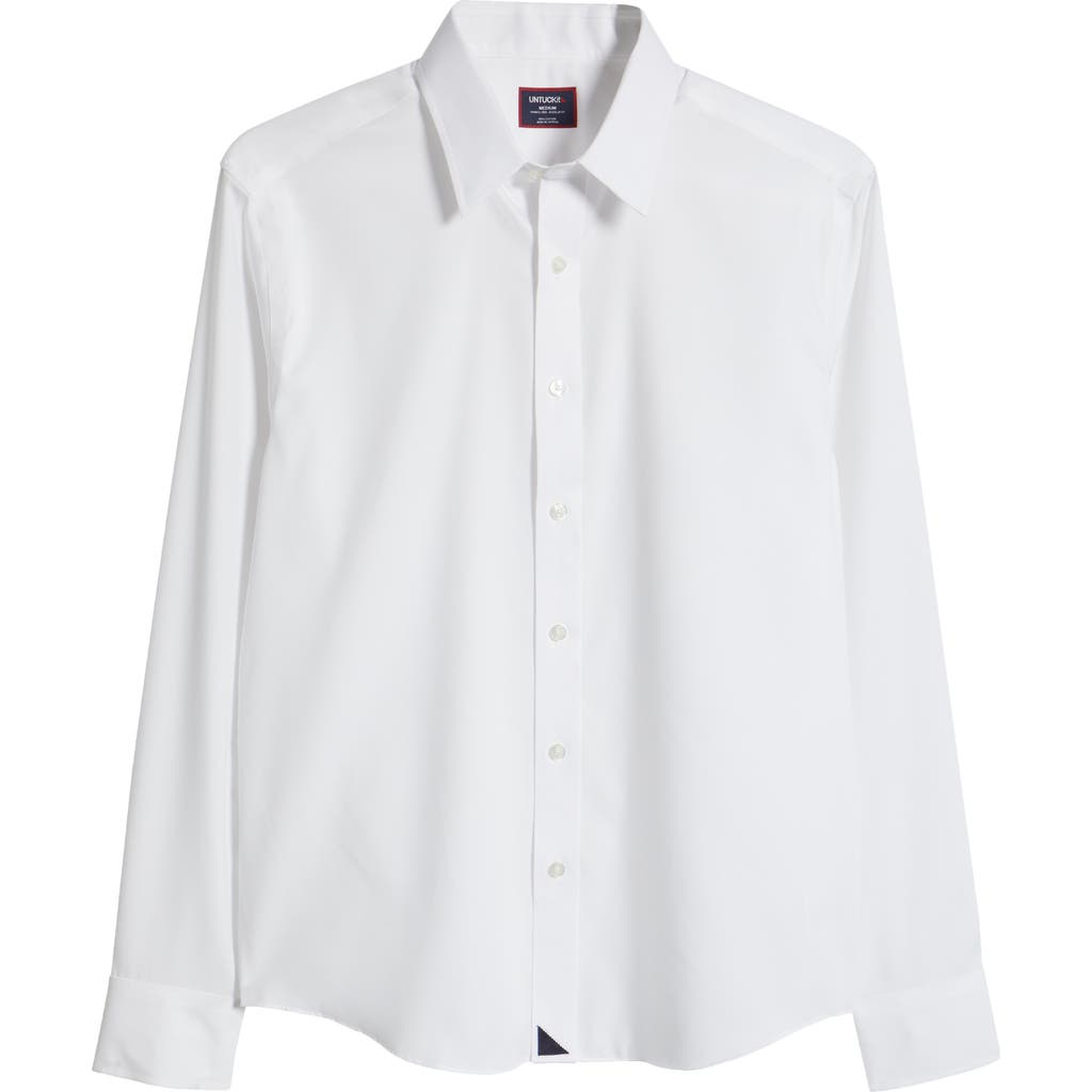 Untuckit Las Cases Wrinkle Resistant Button-up Shirt In White