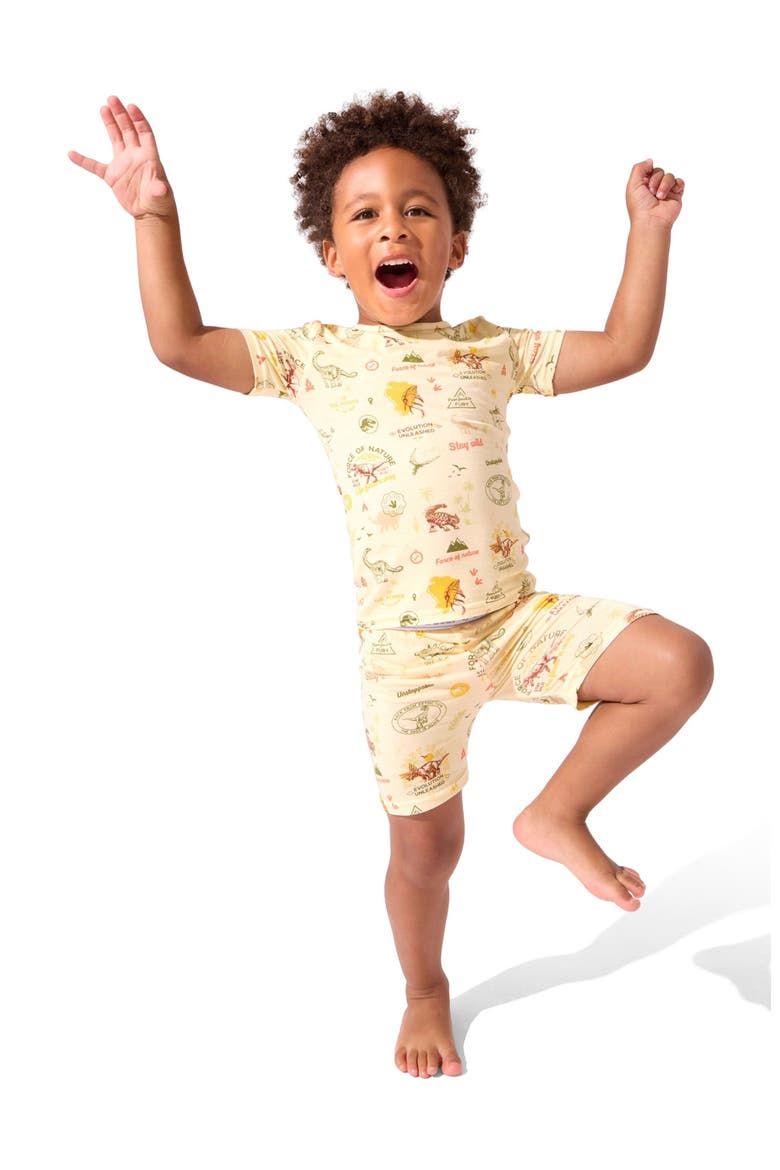 Jurassic Park Origins Kids 2-Piece Short Sleeve & Shorts Pajama Set, Alternate, color, Jurassic Park: Origins