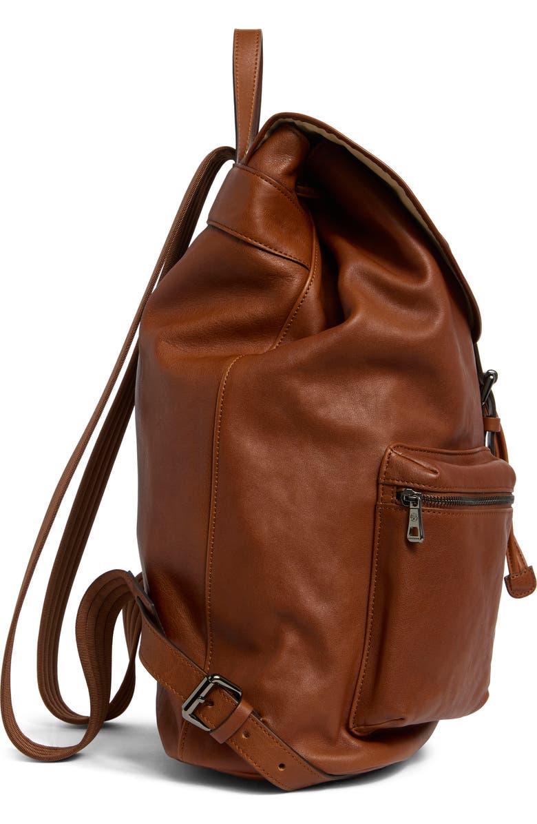 Longchamp 3D Leather Backpack, Alternate, color, Cognac