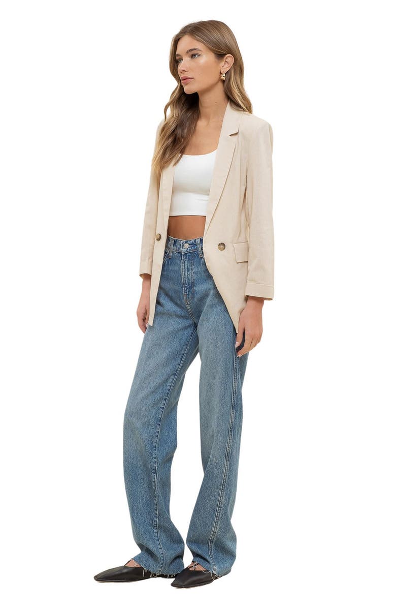 Blu Pepper Solid Pocket Blazer, Alternate, color,