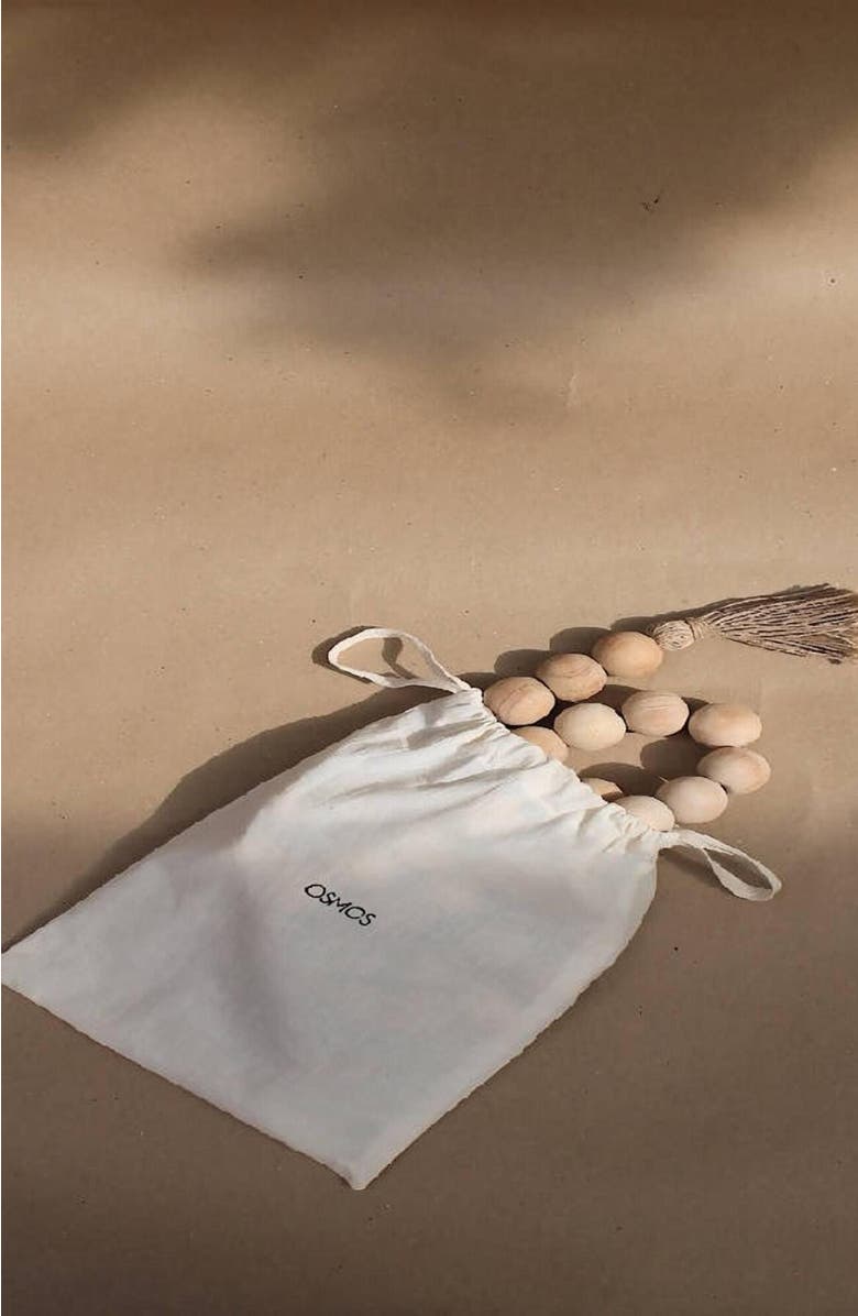 Osmos Studio Farmhouse Wooden Beads With Jute Tassels, Alternate, color, Natural